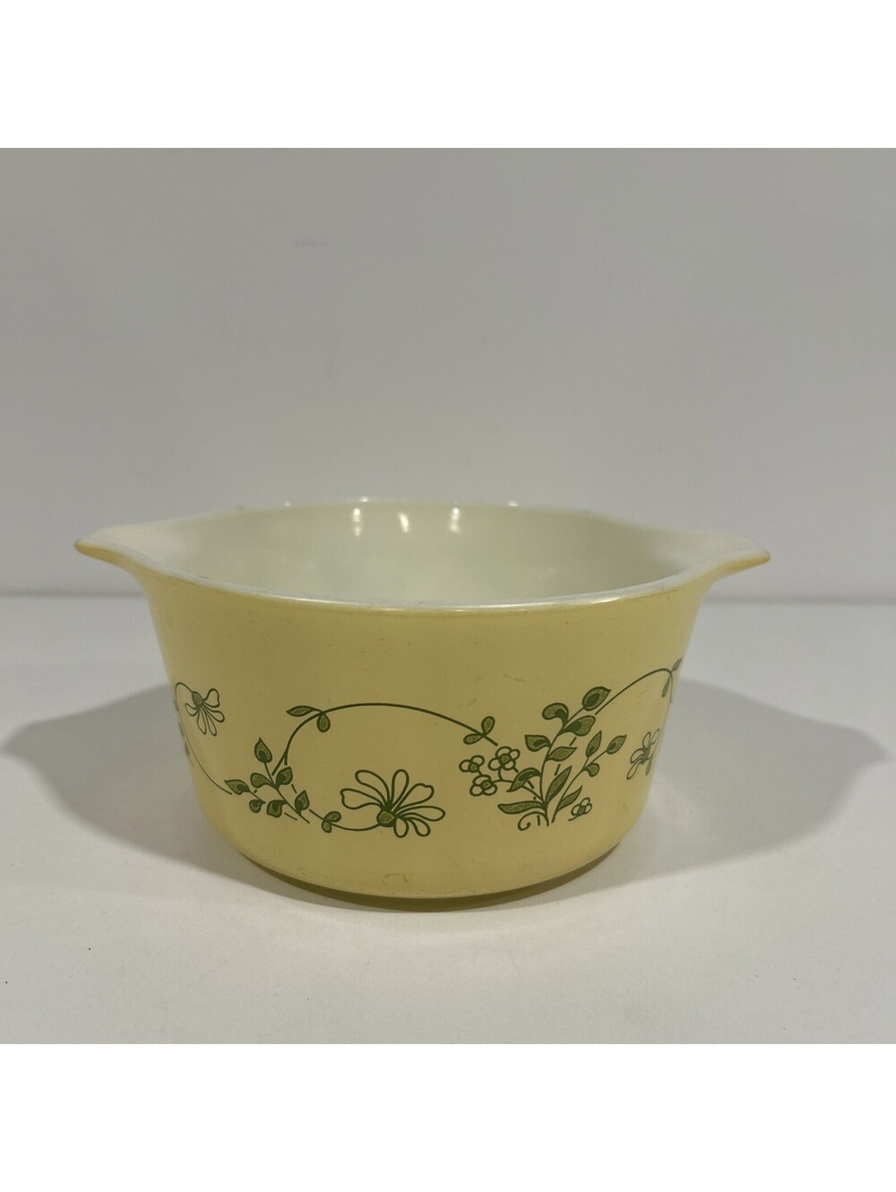 Vintage Pyrex Shenandoah Casserole Dish Yellow Floral 8” Baking Dish 473-B